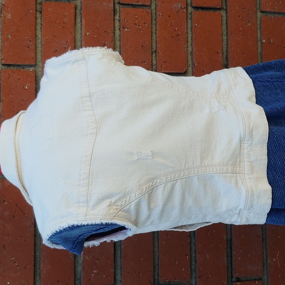 American Rag Denim Vest in Off White Cream Women's Small - Picture 7 of 12
